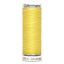 Нить Sew-All 100/200 м для всех материалов, 100% полиэстер Gutermann (580, св.желтый)
