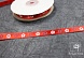 Лента атласная с рисунком "Цветочек" 10мм  (3, красный)