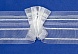 Тесьма для штор EVITA transparent 7см прозрачная 2 ряда петель, 3 шнура 1:2.5