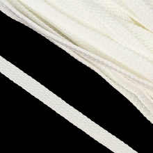 Шнур плоский полиэфир 10мм турецкое плетельный (белый)