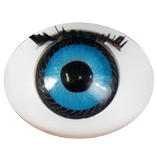 Глаза с ресничками овальные 16*21мм (уп=10шт) (1, зеленый)