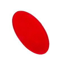 Термоаппликация Овал флис 80х150 мм (красный)