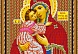 Рисунок на ткани для вышивания бисером «Прсв. Богородица Владимирская 348» 19*24см