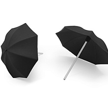 Зонтик 2008 пластик, 72*72*72мм, уп.-3шт., цв. черный