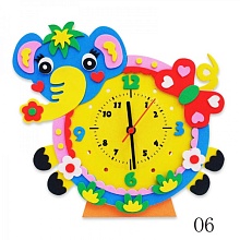 Слон часы - набор для творчества из Фоамирана, CL006