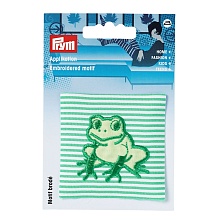 Термоаппликация Лягушка на зеленой ткани 1шт. Prym 