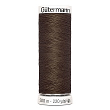 Нить Sew-All 100/200 м для всех материалов, 100% полиэстер Gutermann (222, т.коричневый)