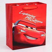  Пакет ламинат вертикальный "McQueen", Тачки 23*27*11,5 см