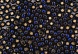 Бисер Preciosa 10/0 ~5гр  (37110, т. синий, серебристая линия внутри)