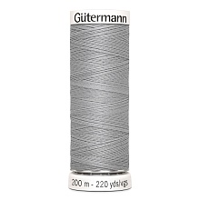 Нить Sew-All 100/200 м для всех материалов, 100% полиэстер Gutermann (38, серый)