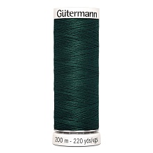 Нить Sew-All 100/200 м для всех материалов, 100% полиэстер Gutermann (18, т.зеленый)
