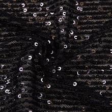 Ткань пайетки мелкие на сетке (3, черный)