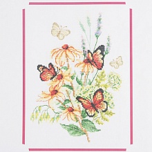 МКН 53-14 Эхинацея и бабочки 18х25см. Набор счетным крестом