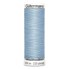 Нить Sew-All 100/200 м для всех материалов, 100% полиэстер Gutermann (75, гр.голубой)