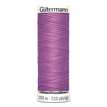 Нить Sew-All 100/200 м для всех материалов, 100% полиэстер Gutermann (716, сирень)
