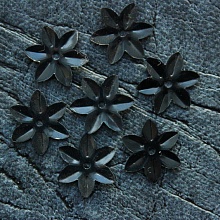 Пайетки Цветок малый (15-16гр) (4, черный)