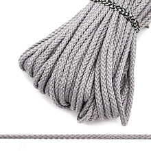 Шнур отделочный плетеный, 4 мм*30 м (светло-серый)