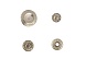Кнопка из 4 частей декоративная (2шт) (1С, никель)