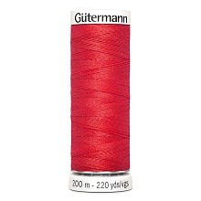 Нить Sew-All 100/200 м для всех материалов, 100% полиэстер Gutermann (491, красный)