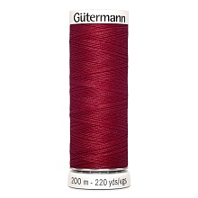 Нить Sew-All 100/200 м для всех материалов, 100% полиэстер Gutermann (384, св.бордо)
