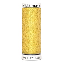 Нить Sew-All 100/200 м для всех материалов, 100% полиэстер Gutermann (327, св.желтый)