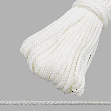 Шнур отделочный плетеный, 4 мм*30 м (белый)