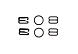 Регулятор для бретелек металл из 3-х частей (уп=1пара 6деталей)  (4, черный)