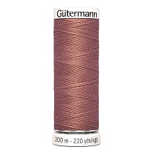 Нить Sew-All 100/200 м для всех материалов, 100% полиэстер Gutermann (245, св.коричневы...