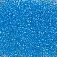  Бисер Preciosa 10/0 20гр (38665, прозрачный, голубая линия внутри)