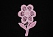 Декоративный элемент 'Цветок', хлопок, 30 мм*50 мм, упак./2 шт. (3, розовый)
