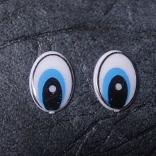 Глазки клеевые овал 13*20мм (2шт) (2, синий)