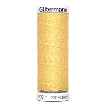 Нить Sew-All 100/200 м для всех материалов, 100% полиэстер Gutermann (7, желтый)