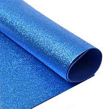 Фоамиран глиттерный 20х30, толщина 2мм (007, синий)
