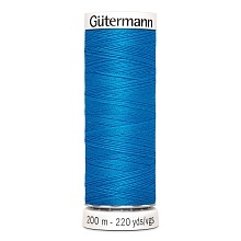 Нить Sew-All 100/200 м для всех материалов, 100% полиэстер Gutermann (386, св.василек)