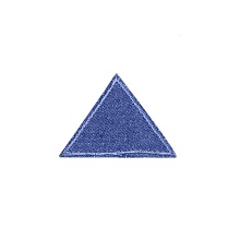 Термозаплатка (джинсовая) треугольник 25х35мм (синий2)