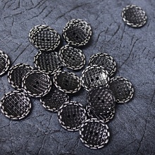 Пуговица костюмная №2011-22 черный с серебром  (21, черный с серебром)