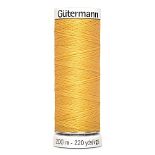 Нить Sew-All 100/200 м для всех материалов, 100% полиэстер Gutermann (416, т.желтый)