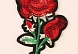 Термоаппликация «Роза», с пайетками, 9 × 5 см, цвет красный
