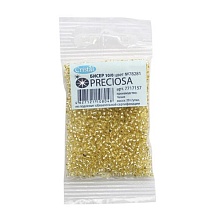 Бисер Preciosa 10/0 20гр (78281, желтый, серебряная линия внутри)