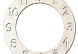 Деревянная заготовка круг для циферблата №3 'Арабский', 24*24 см, 'Астра