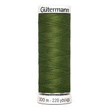 Нить Sew-All 100/200 м для всех материалов, 100% полиэстер Gutermann (585, оливковый)