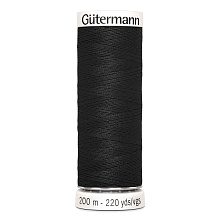 Нить Sew-All 100/200 м для всех материалов, 100% полиэстер Gutermann (000, черный)