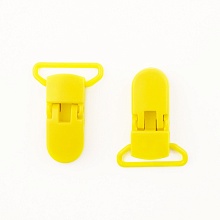 Карабин-застежка пластик 25мм (уп=2шт)   (7, желтый)