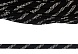 Шнур плоский 12мм х/б турецкое плетение  (032/001, черно-белый)