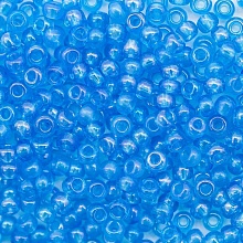 Бисер Preciosa 10/0 ~5гр  (61030, голубой прозрачный, радужный)