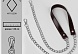 Ручка для сумки с цепочками и карабинами 120×1,8см, коричневый