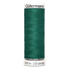 Нить Sew-All 100/200 м для всех материалов, 100% полиэстер Gutermann (916, изумрудный)