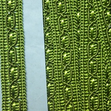 Тесьма декоративная №4414  (уп=16,46м)     (12, зеленый)