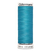 Нить Sew-All 100/200 м для всех материалов, 100% полиэстер Gutermann (332, темно-бирюзо...