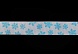 Лента репсовая 2,5 см с рисунком "Снежинки" (белый/голубой)